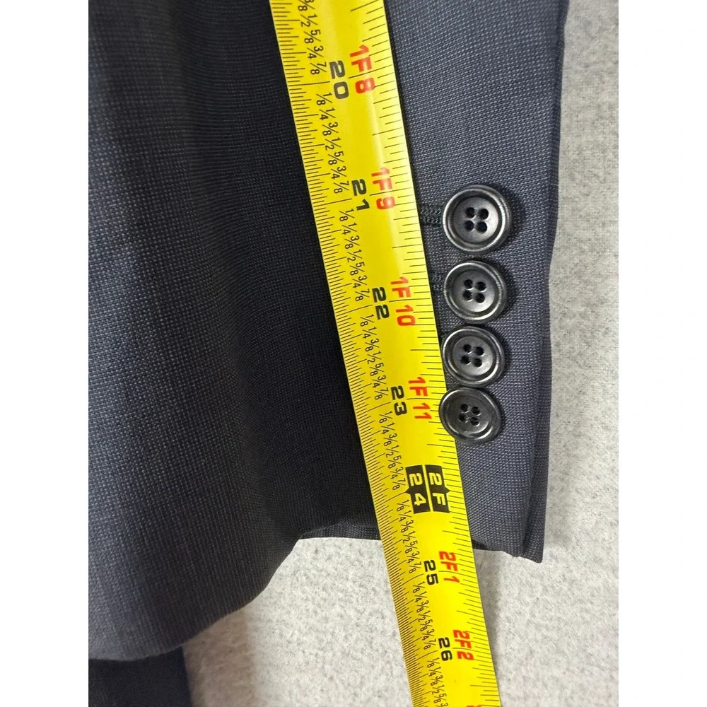 Armani Collezioni Mens 44R Navy Blue 3 Button Wool Blazer Sport Coat Italy 1567